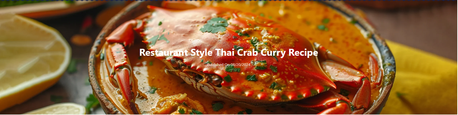 Thai crab curry